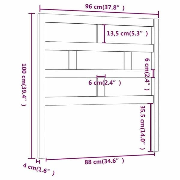 Maison Exclusive - Hovedgærde 96x4x100 cm Massivt fyrretræ