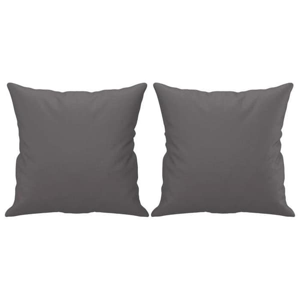Maison Exclusive - Soffa 2 platser med grå kuddar 120 cm konstläder