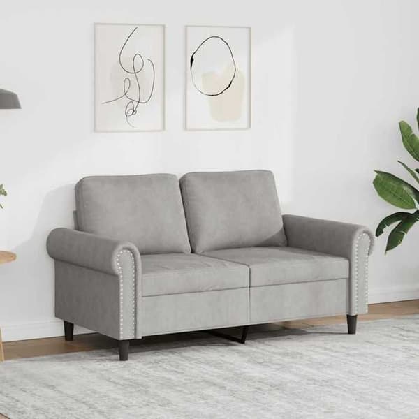 Maison Exclusive - 2-personers sofa i lys grå 120 cm velour