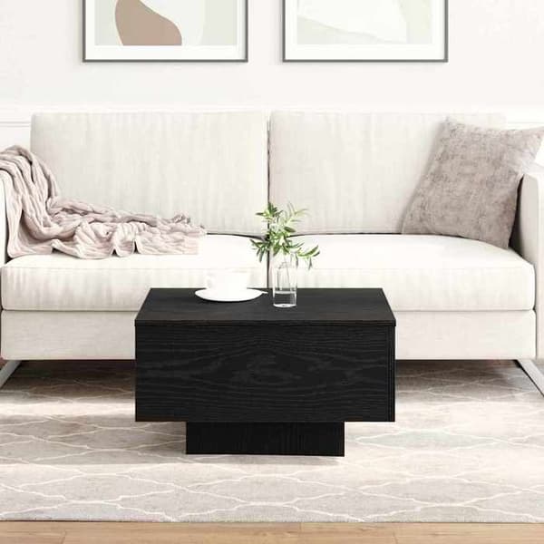 Maison Exclusive - Sort egetræ sofabord 55 x 55 x 31 cm svart ek