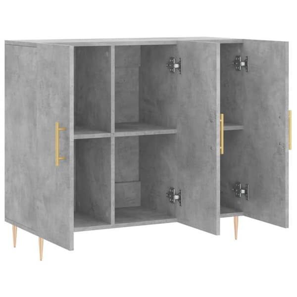 Maison Exclusive - Betonggrå buffé 90x34x80 cm ingenjörsträ