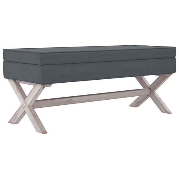 Maison Exclusive - Förvaringspall Mörkgrå 110x45x49 cm Sammet