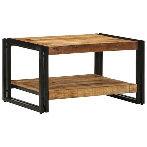 Bord - EKSKLUSIV HUS - 70x50x38 cm - Massivt mangotræ - Jernramme - Rektangulær
