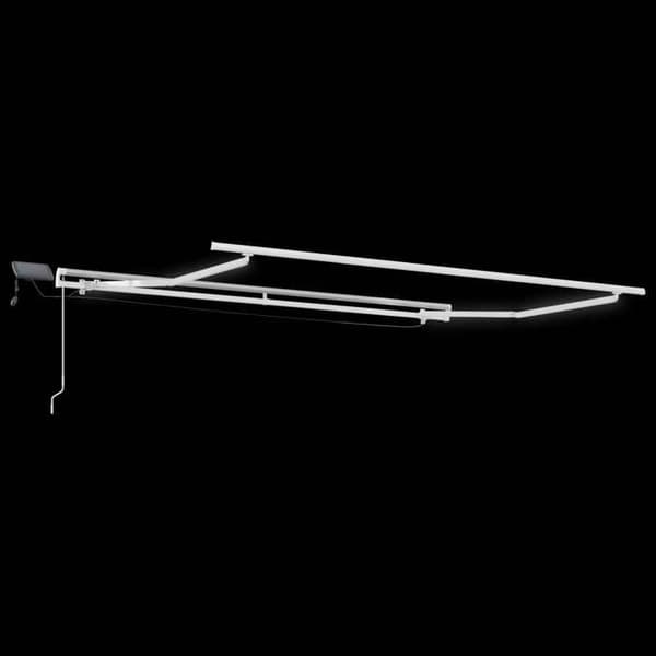 Maison Exclusive - Lys grå og hvid retractable markise 450 × 300 cm