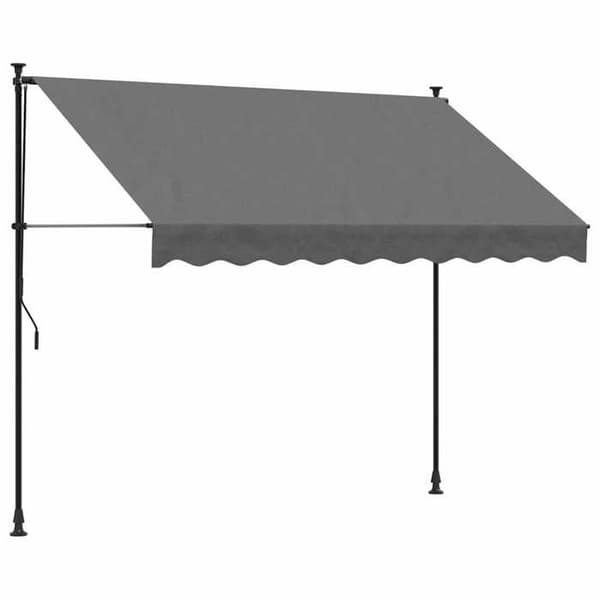 Maison Exclusive - Fällbart tak i antracit 250x150 m tyg och stål