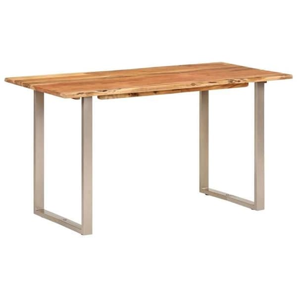 Maison Exclusive - Spisebord 140x70x76 cm Solid akacietræ brun