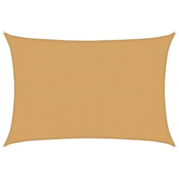 Maison Exclusive - Skygge-sejl 160 g/m² rektangulær sand 3x4,5 m PEHD