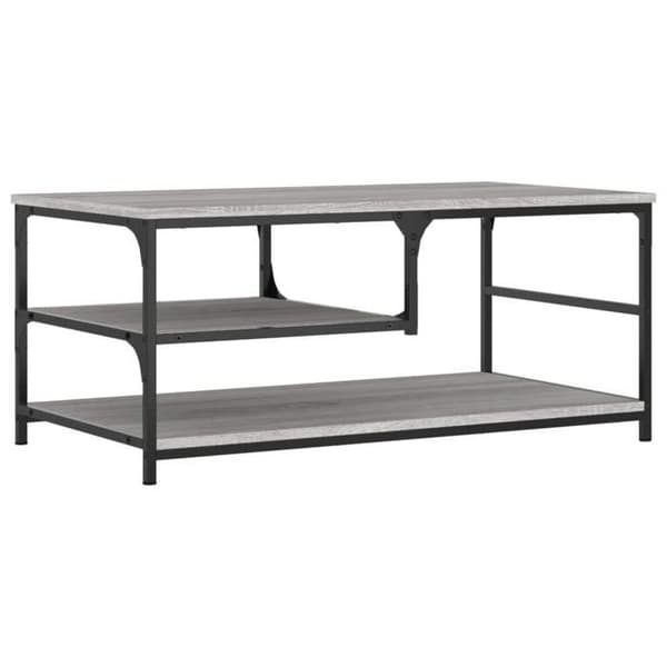 Maison Exclusive - Soffbord sonoma grå 90x49x40 cm ingenjörsträ Sonoma grå