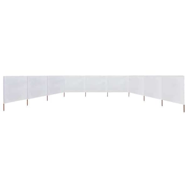 Maison Exclusive - Skärm 9 paneler Tyg 1200 x 160 cm Vit sand vit sand
