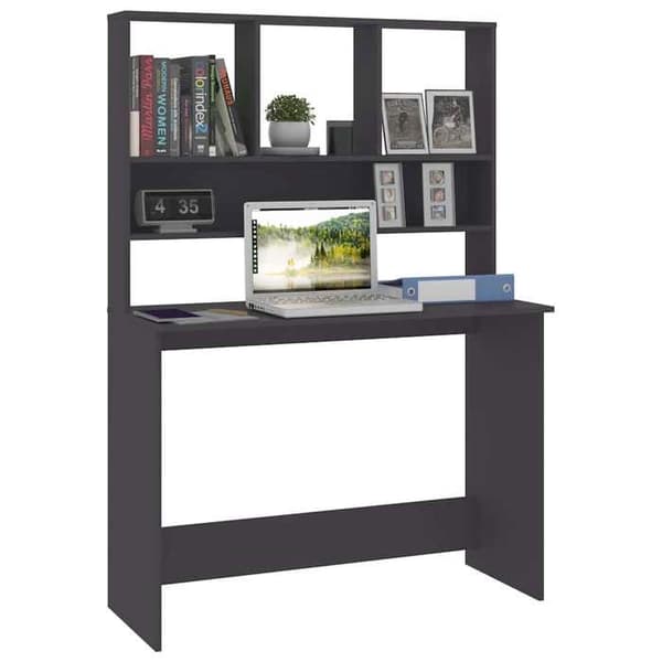 Kontor - EXKLUSIVT HUS - 110x45x157 cm - Grå - Ingenjörsträ - Vertikal design Grå
