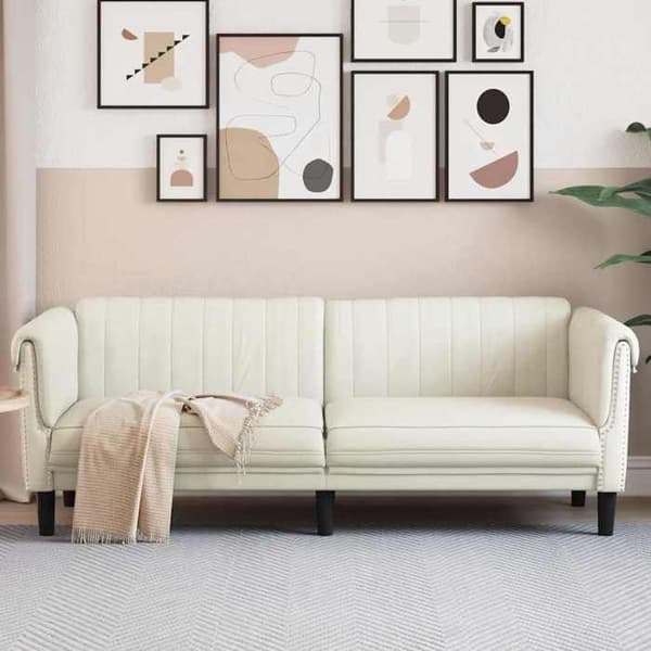 Maison Exclusive - Kolmen hengen samettinen vaaleanpunainen sohva