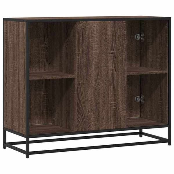 Maison Exclusive - Buffet i brunt egetræ 92x35x76 cm Ingeniørtræ