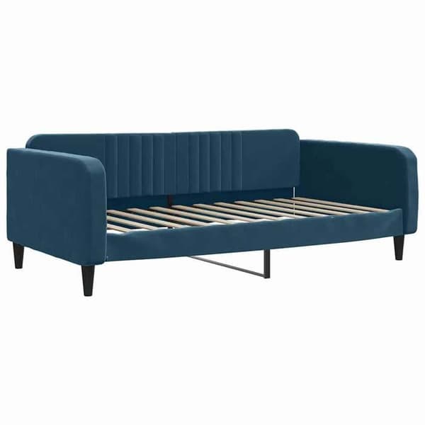 Maison Exclusive - Sininen 100x200 cm samettipäivävuode patjalla