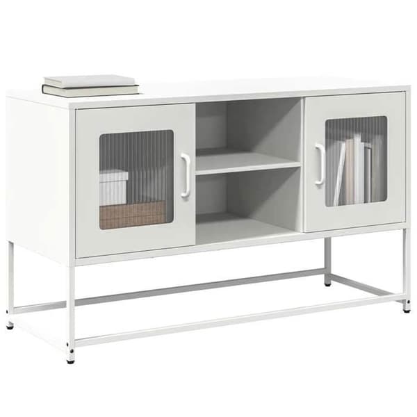 Maison Exclusive - Hvid TV-møbel 100,5x39x60,5 cm stål