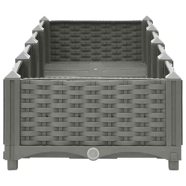 Maison Exclusive - Hævet seng 160x40x23 cm Polypropylen Ljusgrått