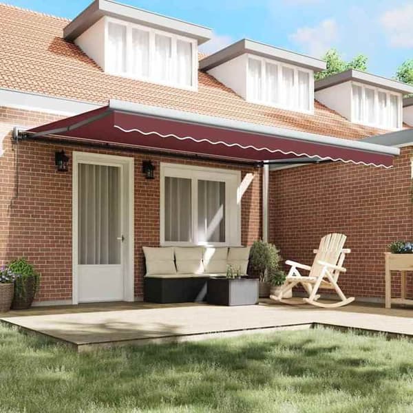 Maison Exclusive - Automatisk infällbar markis bordeaux 450x300 cm
