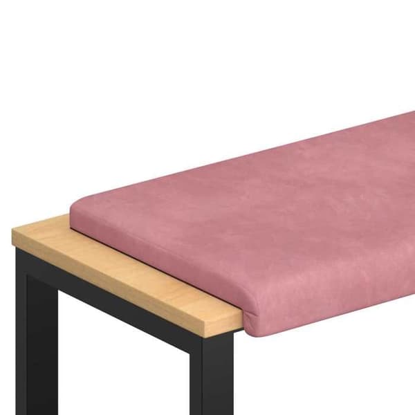 Maison Exclusive - Bänk Kudde Sammet Rosa Djup 35 cm