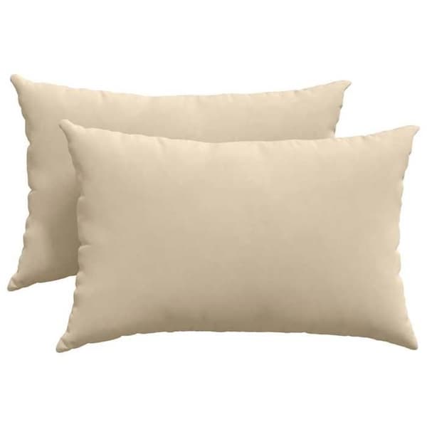 Soffkuddar - EXKLUSIVT HEM - 2 st 60 x 40 cm - Kräm - Dragkedja - Polyesterfyllning Grädde