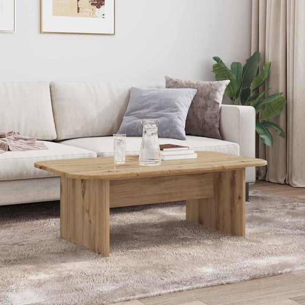 Maison Exclusive - Låg bord Ek hantverk 93 x 53 x 33 cm Ingenjörsträ Ek