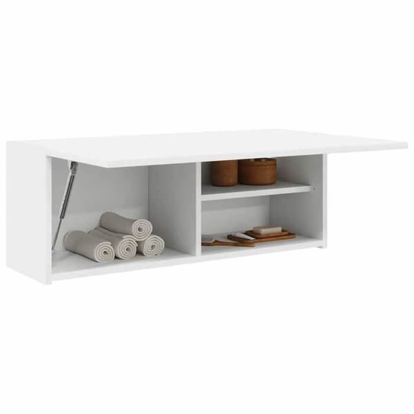 Maison Exclusive - Väggmonterad badrumsskåp vit 80x25x30 cm ingenjörsträ Vit