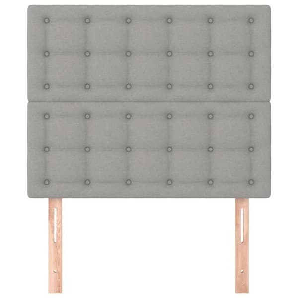 Maison Exclusive - Vaaleanharmaa pääty 90x5x118/128 cm Kangas Ljusgrått