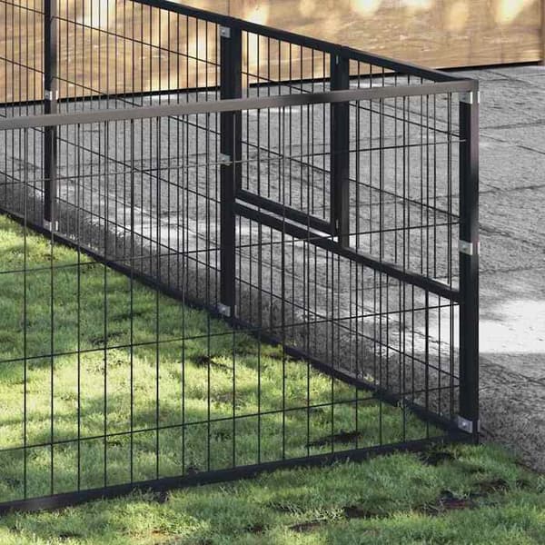 Hundehus - Eksklusivt Hus - Sort - Robust Stål - 800 x 400 cm (32 m²) svart