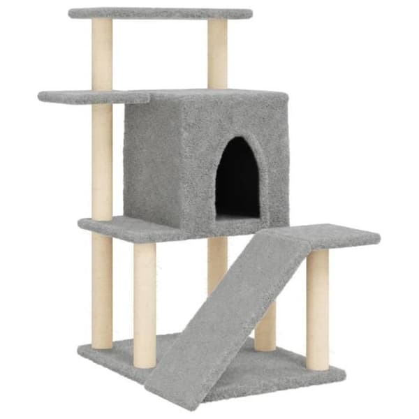Maison Exclusive - Kattekradse med lys grå sisal 97 cm ljusgrått