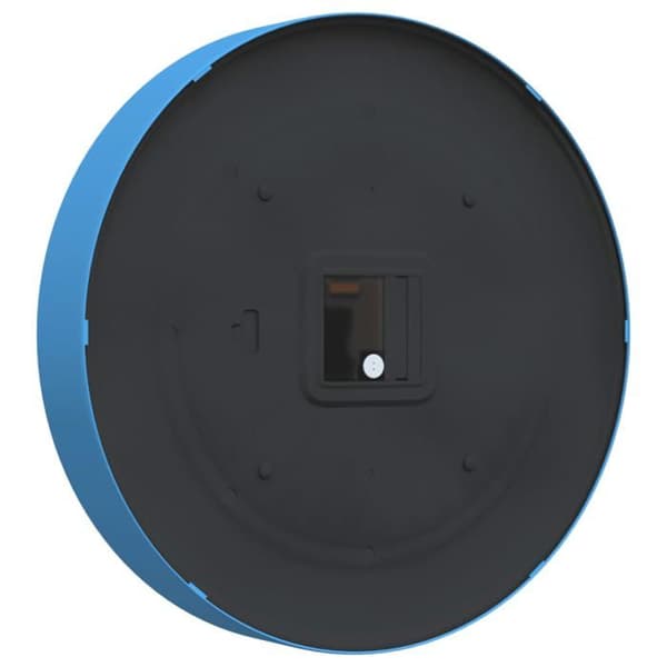 Vægur - EKSKLUSIV HUS - Ø25,5 cm - Blå - Polystyren & glas - Stille kvartsur Blå