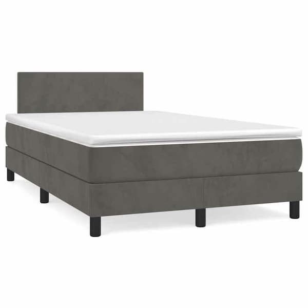 Maison Exclusive - Lamelsiftnet seng med mørkegrå LED-madras 120x190 cm