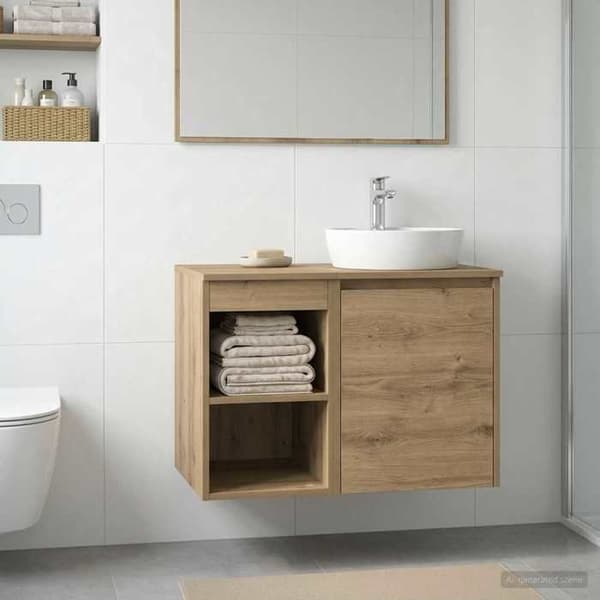 Maison Exclusive - Badeværelsesmøbel In-between Håndlavet Eg