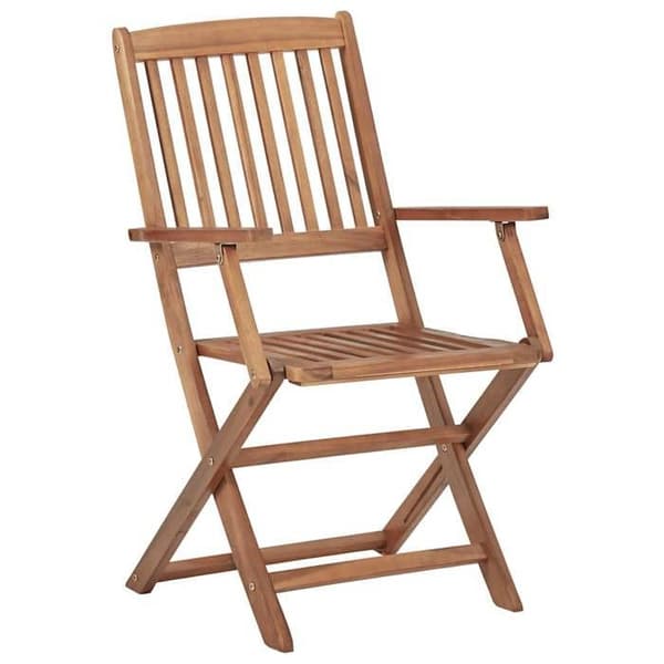Havestole - Eksklusivt Hus - Sæt af 2 - Akacietræ - Grå puder grå