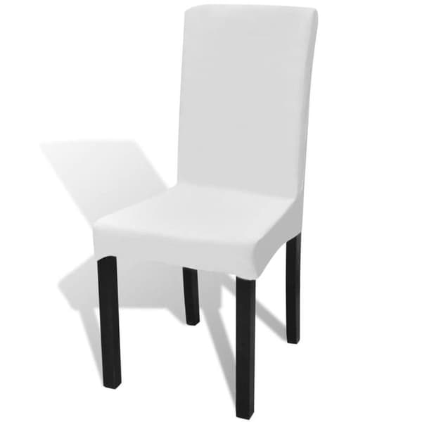 Stolsöverdrag - Exklusivt Hem - Utsträckbar 90% polyester/10% elastan - Vit - Paket med 6 stycken Vit