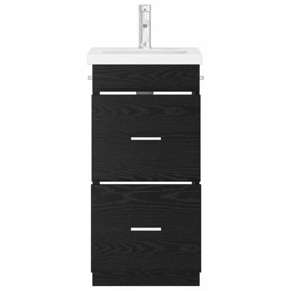 Maison Exclusive - Badeværelsesmøbel med vask, Sort eg 42 x 40 x 84,5 cm