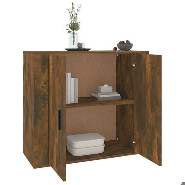 Maison Exclusive - Buffé Ek rökt 80x33x70 cm Ingenjörsträ