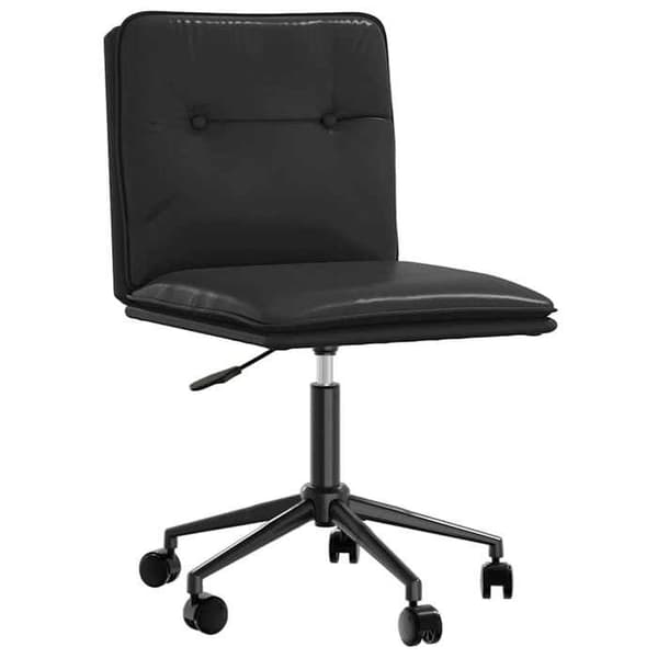 Maison Exclusive - Matstolar set om 2 svart konstläder Svart