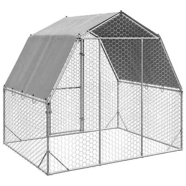 Maison Exclusive - Hönshus med tak 2,5x2x2,25 m galvaniserat stål