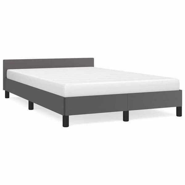 Maison Exclusive - Sengestel med hovedgærde uden madras grå 120x200 cm grå