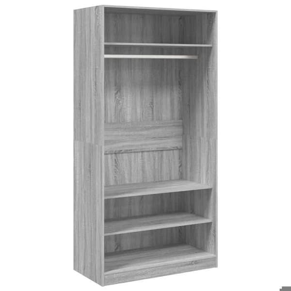 Maison Exclusive - Garderob sonoma grå 100x50x200 cm ingenjörsträ