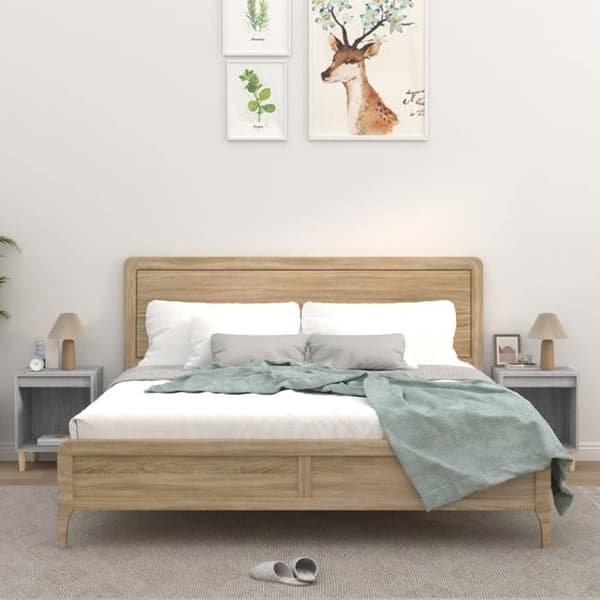Maison Exclusive - Natborde 2 stk Sonoma grå 40x35x50 cm Sonoma grå