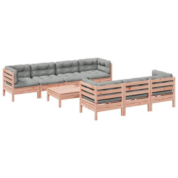Maison Exclusive - 8-osainen puutarhakalustesarja tyynyillä, Douglas-kuusi