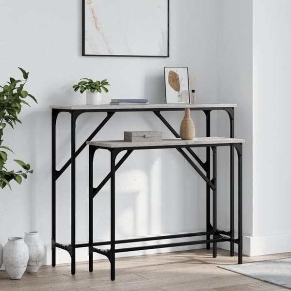Maison Exclusive - Konsolborde 2 stk sonoma grå ingeniørtræ