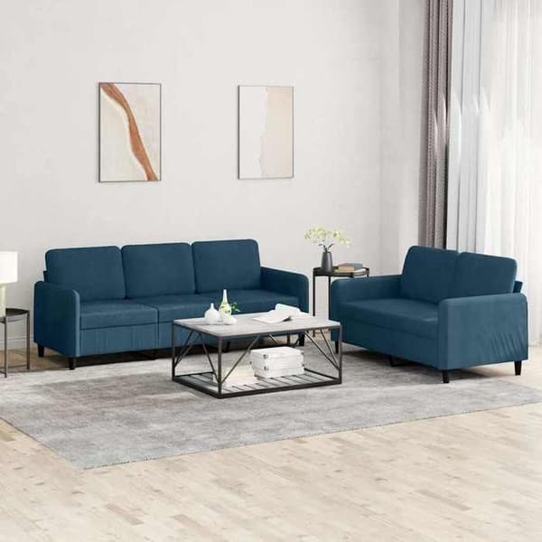Maison Exclusive - 2 kpl sinisiä samettisohvia