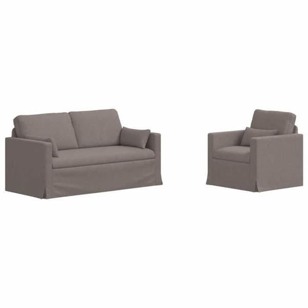 Maison Exclusive - 2-delars soffset i taupe tyg