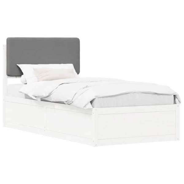 Maison Exclusive - Sengestel med polstret hovedgærde Lys grå 75 x 190 cm