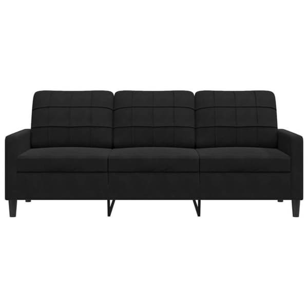 Maison Exclusive - 3-paikkainen sohva musta 180 cm sametti