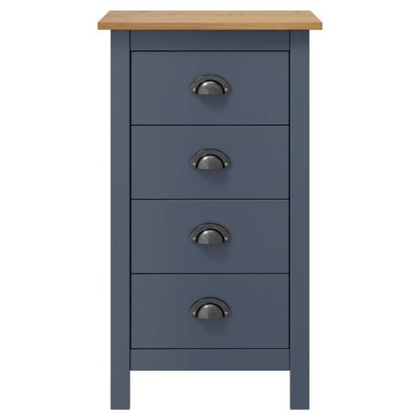Maison Exclusive - Buffet Hill Grå 46x35x80 cm Solid fyrretræ