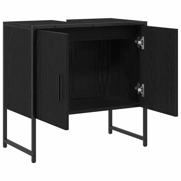 Maison Exclusive - Badeværelsesvaskeskab i sort eg 60 x 30 x 60 cm