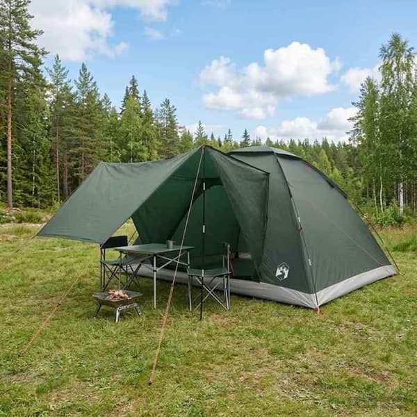 Maison Exclusive - Campingtelt til 6 personer Grøn army Polyester og Stål