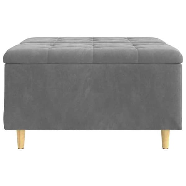 Maison Exclusive - Ottoman med förvaring Mörkgrå 80 x 80 x 45 cm Sammet