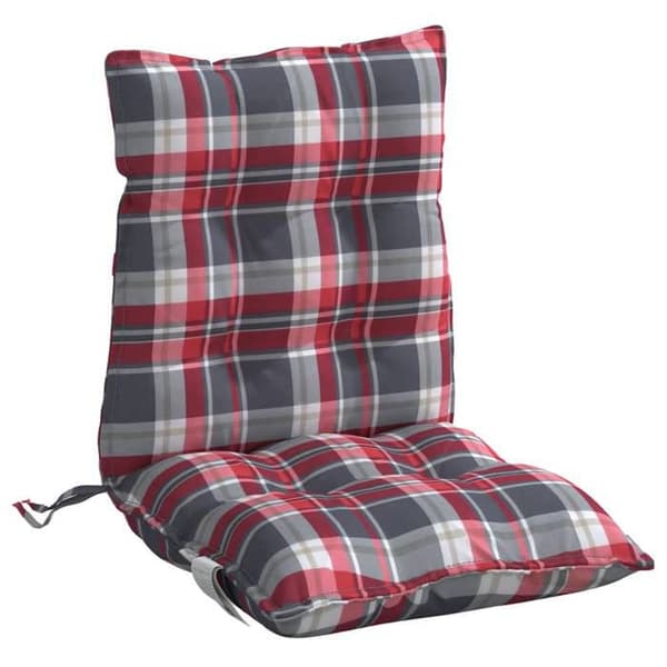 Maison Exclusive - Stolar med låg ryggstöd, 6-pack, rutig röd